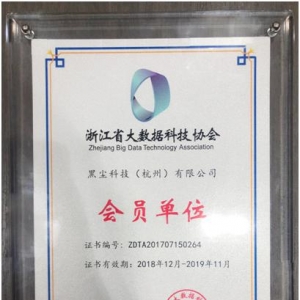 迎接2019，黑尘科技加入浙江省大数据科技协会