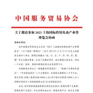 关于邀请参加2023上海国际跨境电商产业带博览会的函
