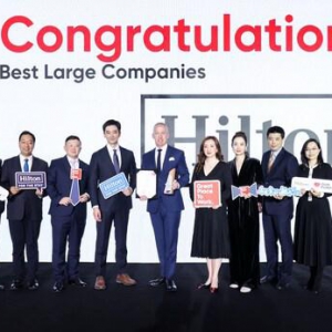 希尔顿集团再度问鼎"2024大中华区最佳职场"榜首，并获"十年传奇"殊荣