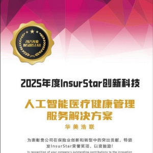 实力认证！华美浩联荣膺2025年度InsurStar创新科技奖，赋能保险数智转型
