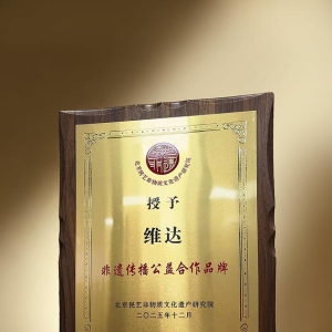 维达荣膺2025非遗传播公益合作品牌，以“韧性”编织传统文化新篇章